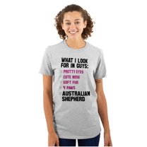 Look Guys Austrailian Shepherd Lover Women's Graphic T Shirt Tees Brisco Brands S