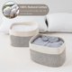 thumbnail image 3 of Cotton Rope Storage Baskets Bin Storage Cube Organizer Foldable Decorative Woven Basket With Handles15"x 10"x 9, 3 of 4