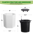 thumbnail image 3 of EastVita Set of 2 - 16" Tall Self-Watering Planters with Water Level Monitor, Bottom Wheels and Drainage Hole, Indoor/Outdoor Plant Pots for Garden, 3 of 7