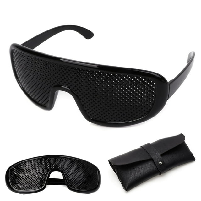 Lentes de corrección natural Patrón de malla de hierro | Gafas ergonómicas unisex de montura completa | Ayuda para el entrenamiento de la visión | Ejercicio de ojos para claridad y comodidad