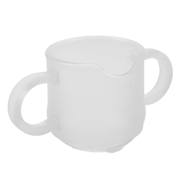 BRIGHTFUFU Vaso de silicona para bebés pequeños, vaso de entrenamiento anticaídas para bebés, vaso de aprendizaje con asas, vaso para beber para bebés, vaso de entrenamiento para bebés, 150 ml