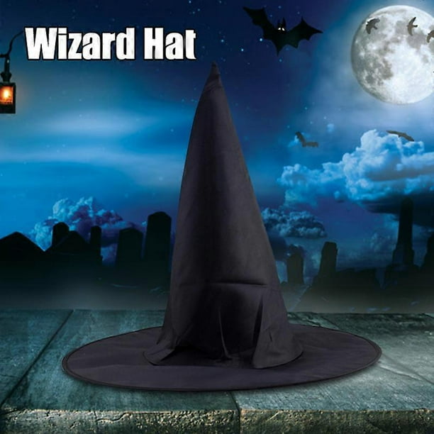 Steeple Wizard Hats Halloween Black Witch Hat Costume Party Props Cosplay Decor Accessory New