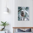 thumbnail image 3 of COMIO Pine Cone Canvas Wall Art Prints Christmas Painting Picture Ready to Hang for Holiday Decor, 3 of 4