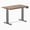 Natural Walnut / Space Gray, variant on Desky Dual Mini Hardwood Sit Stand Desk - Saman / 40 X 24 Inches / Space Gray