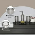 thumbnail image 3 of Bathroom Accessories Set,Stylish and Ergonomic Design,Refillable Shampoo Bottles,Toothbrush Holder,Mouthwash Cup and Soap Dish,Gray, 3 of 7