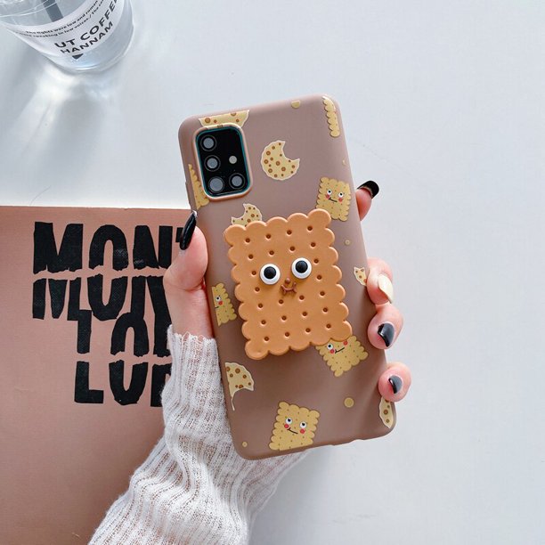 Funda de silicona con soporte de teléfono de dibujos animados en 3D para Samsung Galaxy A51, A71, A32, A52, A72, A53, A73, A33, 4G, 5G, A52s, A12 qiuyongmign unisex