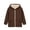 Brown, variant on Boys Zip Up Hoodie Boys Sweatshirt Winter New Corduroy Plus Thick Hooded Jacket For Boys And Girls Fashion Casual Hoodie Jacket Windproof Warm