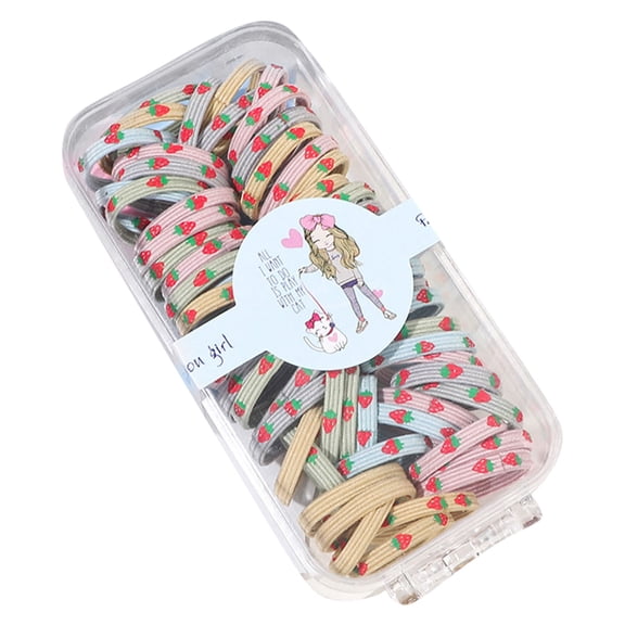 Hair Bands for Girls, 60 Pcs Colorful Elastic Ponytail Holders Kids Soft Non Slip Hair Ties No Damage Gentle Elastic Bands for Little Girls Daily School Sports Dance