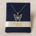 thumbnail image 3 of Collar De Mariposa Con Zirconias Para Mujer De Plata 925 Plateado, 3 of 5
