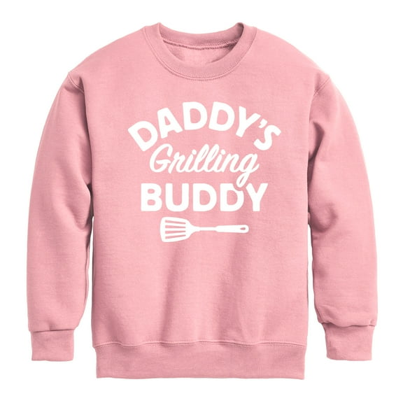 Instant Message - Daddy's Grilling Buddy - Toddler & Youth Crewneck Fleece Sweatshirt