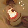thumbnail image 3 of Good Luck Lotus Capybara Lamp Creative Cartoon Night Light yellow, 3 of 5