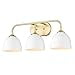 thumbnail image 3 of Golden Lighting 6956-BA3 OG-WHT Zoey 3 Light Bathroom Vanity, Olympic Gold, 3 of 4
