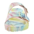 thumbnail image 2 of Madden Girl Womens Teddy Tie Dye Slip On Footbed Sandals Multi 10 Medium (B,M), 2 of 3