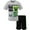 Grey / black, variant on Minecraft Creeper T-Shirt and Mesh Shorts Outfit Set Little Kid to Big Kid