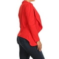 thumbnail image 3 of Women's Casual Stretch Comfort Open Front Draped Blazer Jacket, 3 of 4
