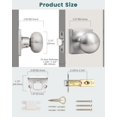thumbnail image 5 of Round Passage Door Knobs Interior Matte Door Knobs Indoor Keyless Non-Locking Handle Set for Hallway or Closet Doors Reversible for Right/Left Handed Door, 5 of 5