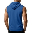 thumbnail image 4 of Mens Tank Tops Plus Size Casual Sleeveless Summer t-Shirt Lightweight Comfy Cut Off Gym Workout Hooded Muscle Tees, XL, 4 of 7