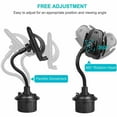 Universal Adjustable Quick Release And Rotatable Cup Holder for GPS Cell Phone Car Mount Black