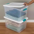 thumbnail image 4 of Sterilite 64 Quart Clear Plastic Storage Bin with White Latch Lid, 30 Pack, 4 of 11