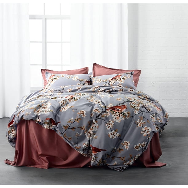 Bloomfield Floral Funda Nórdica 3pc Set Algodón Botánico Naturaleza Enredaderas Ramas