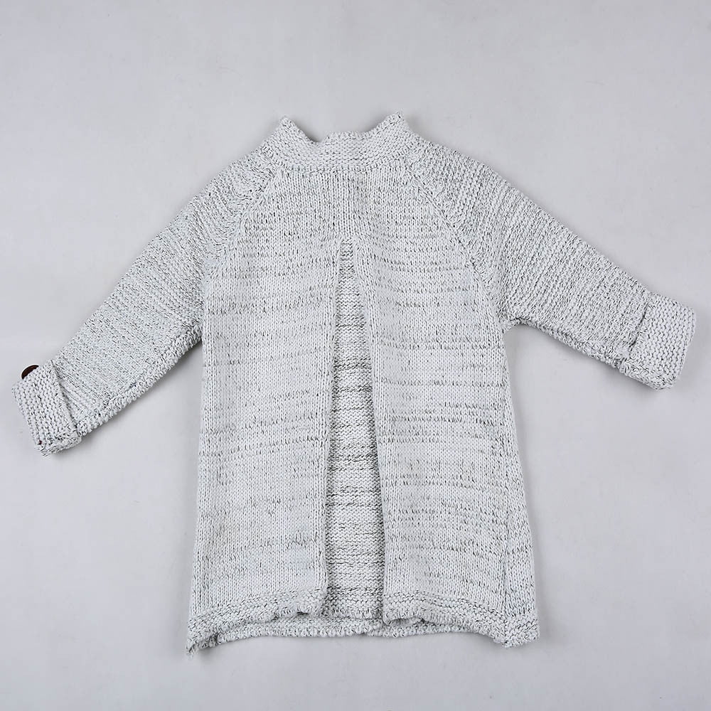 Mercatoo Toddler Baby Girls Outfit Clothes Button Knitted Sweater Cardigan Coat Tops Kids Girls Autumn Winter Clothes Set