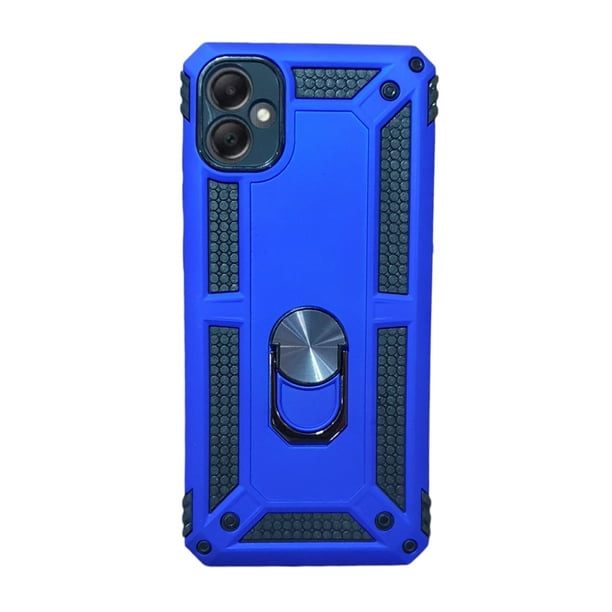 Funda Uso Rudo Con Anillo Magnético Para Samsung A05 Azul Rey Cely Vesmir Más 2 Micas De Cristal