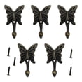 thumbnail image 4 of 5 piezas soportes de pared Schwerdes estables estables gancho de toalla de toalla de mariposa habitaciones regalos adornos organizador de stager de co, 4 of 9