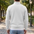 thumbnail image 5 of gbyLJF Mens Knit 1/4 Zip Pullover Solid Color Base Layer Sweater Long Sleeve Casual Tops Fall Winter Trendy Clothes, 5 of 6