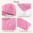 thumbnail image 3 of Smsaxvxz Plus Size Rain Jacket for Women Casual Striped Lined Hooded Lightweight Raincoat Outdoor Waterproof Windbreaker Pink 2XL, 3 of 8