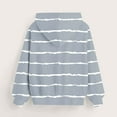 thumbnail image 6 of Ashirexll Oversize Hoodie Long Sleeve Shirts 3-14 Years Stripe Fashion Casual Fleece Lined Warm Winter Hooded Sweatshirt for Kids, 6 of 6
