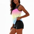thumbnail image 7 of Womens Flowy Tankini Tops Modest Bathing Suit Loose Fit Two Piece Swimsuit Scoop Neck Swim Tops High Waisted Bottom, XL, 7 of 7