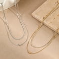 thumbnail image 6 of NICKSUN 18K Gold / Silver Plated Double Layer Necklace - Stainless Steel Herringbone & CZ Tennis Chain, Tarnish-Free Minimalist Stackable Choker for Women, 6 of 6