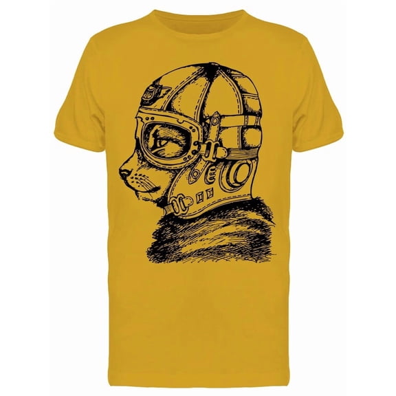 Cat Helmet Pilot Tee Men's -Image by Shutterstock