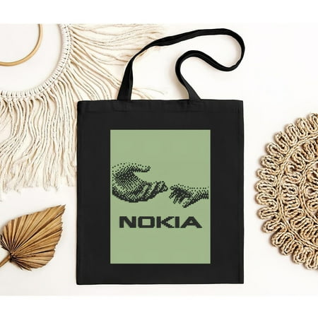 vintage Old Nokia nostalgic logo green Vintage gaming Tote Bag 2000s aesthetic  Retro-TH22592