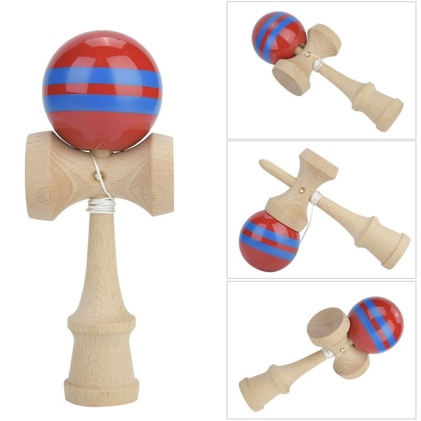 Red & Blue Striped Skill Game, Master Juggling Fun Traditional