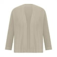 thumbnail image 3 of ibuvkizy Light Summer Cardigan Womens 3/4 Sleeve Cardigan Knitted Sweaters Blouses Casual Soft Loose Comfy Cropped Cardigan Tops Everyday Wear Beach Vacation Outfits Trendy Cardigan, 3 of 5