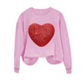 thumbnail image 4 of Meichang Sweatshirts Mignons pour Femmes, Sweatshirt de la Saint-Valentin, Sweatshirt Graphique Drôle d'Amour, Manches Longues, Col Rond, Décontracté, Vacances, 4 of 4