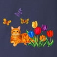 thumbnail image 3 of CafePress - Orange Cat In Tulips Long Sleeve T Shirt - Long Sleeve Dark T-Shirt, 3 of 4