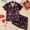 Black A1, variant on Rvasteizo Toddler Summer Outfits Print Short Sleeve Top Shorts Thin Home Wear Set for Kids