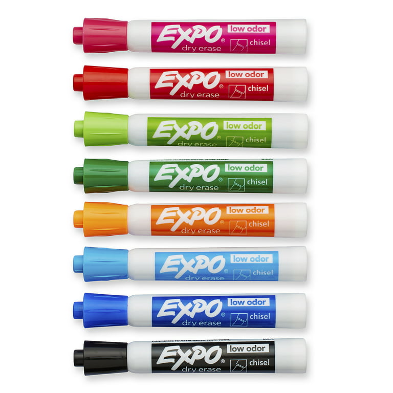 EXPO Low-Odor Dry-Erase Marker, Broad Chisel Tip, Assorted Colors (1 Marker)