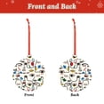 thumbnail image 2 of KLL Aabstract Eyes Pattern Acrylic Christmas Ornaments,1 PCS Xmas Tree Decor with Ribbon 3" Christmas Décor Christmas Pendant for Hanging on Tree & Party Favors-Round Shape, 2 of 7