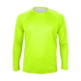 thumbnail image 6 of WTOBBY Men's Solid Color Raglan Long Sleeve Sports Top with Athletic Fit for Casual Workouts and Outdoor Activities Breathable Performance Shirt ,Fluorescent Green 3XL, 6 of 6