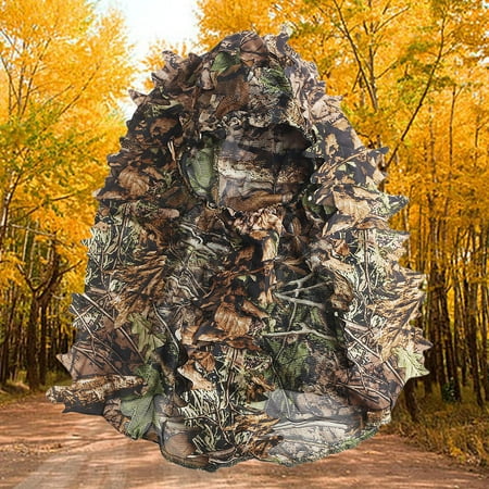 FRCOLOR Camouflage Outdoor Hunting Hood Hat 3D Leafy Combination