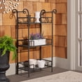 thumbnail image 2 of Safavieh Noreen Outdoor Iron 3 Tier Shelf, Black, 2 of 13