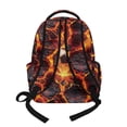 thumbnail image 3 of Xixirimido Soccer Ball Lava Fire Print Kids School Bag 17" Backpack for Boys & Girls Lightweight Large Capacity Bookbag for Elementary Middle High School Students, 3 of 8
