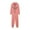 Pink, variant on aidice Womens Jumpsuit Summer Casual Drawstring Hooded Zip Long Sleeve Elastic Waisted Jogger Pants Romper