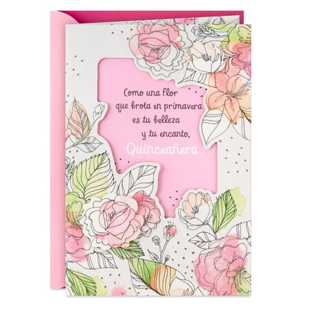 Hallmark Vida Spanish-Language Quinceañera Card (You Make the World Better and Brighter)