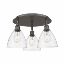 Innovations Lighting - Bristol Glass - 3 Light Flush Mount In Industrial