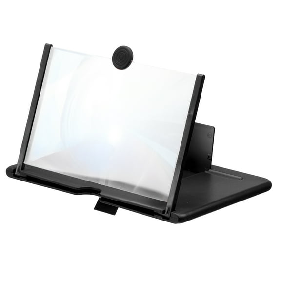 10" Screen Magnifier for Cell Phone, 3D HD Magnifying Projector Screen Amplifier Stand, Black 8.7x7x0.5"