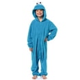 thumbnail image 7 of Sesame Street Unisex Kids' Character Hooded Union Suit Kigurumi Fleece Pajama - Cookie Monster Elmo Big Bird Oscar Grover, 7 of 7